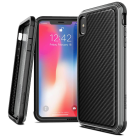 Защитный чехол с декоративной вставкой X-Doria Defense Lux Black Carbon для iPhone XS Max