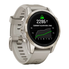 Спортивные часы Garmin epix Pro (Gen 2) Sapphire Edition, 42 мм, светло-песочный силиконовый ремешок - фото 9