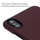 Чехол Pitaka Aramid MagCase Plain для iPhone X Black-Red - фото 3