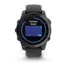 Умные спортивные часы Garmin fenix E, 47 мм, AMOLED, серая сталь, силиконовый ремешок чёрного цвета - фото 9