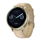 Спортивные часы Garmin Venu 4, 41 мм, светло-песочный кожаный ремешок, силиконовый ремешок цвета кости - фото 2