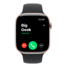 Часы Apple Watch Series 11, 46 мм, алюминий цвета «розовое золото», ремешок Sport Band чёрного цвета