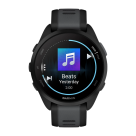 Спортивные часы Garmin Forerunner 165 Music, силиконовый ремешок цвета чёрный/синевато-серый - фото 3