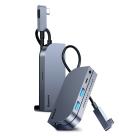 Многопортовый адаптер Baseus Bend Angle No.7 для iPad Pro (USB-C PD 100 Вт, 2 USB-A 3.0, SD, microSD, HDMI 4K 30 Гц, разъём 3,5 мм) - фото 4
