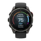 Cпортивные часы Garmin fenix 8 Pro, 47 мм, AMOLED, титан с DLC, сапфир, силиконовый ремешок цвета «чёрный/серый»