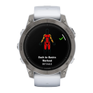 Спортивные часы Garmin epix Pro (Gen 2) Sapphire Edition, 47 мм, силиконовый ремешок цвета «Уайтстоун» - фото 4