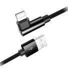 Кабель ROCK L-shaped Metal Charge & Sync Round Cable 1m USB – Lightning