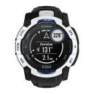 Спортивные часы Garmin Instinct 3, 50 мм, Solar, силиконовый ремешок цвета «чёрный/синий»