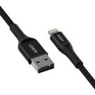 Дата-кабель MFi с нейлоновой оплёткой Aukey CB-AKL1 Lightning/USB (1,2 м, 480 Мбит/с) - фото 2
