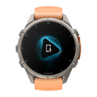 Спортивные часы Garmin fenix 9 Pro, 43 мм, AMOLED, титан, сапфир, силиконовый ремешок цвета «морская ракушка»/«осенний оранжевый» (с inReach) - фото 11