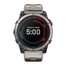 Спортивные часы Garmin quatix 7X Solar Edition, 51 мм, титановый блочный браслет, голубой силиконовый ремешок - фото 4