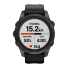 Спортивные часы Garmin fenix 7S Pro Sapphire Solar Edition, 42 мм, чёрный силиконовый ремешок