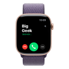 Часы Apple Watch Series 11, 46 мм, алюминий цвета «розовое золото», браслет Sport Loop цвета «фиолетовый туман»