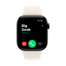 Часы Apple Watch Series 11, 42 мм, алюминий цвета «чёрный оникс», ремешок Sport Band цвета «сияющая звезда»