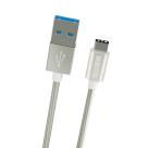 Дата-кабель с нейлоновой оплёткой Interstep USB-C/USB-A 3.0 (1 м, 3 А, 5 Гбит/с)