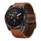 Спортивные часы Garmin epix Pro (Gen 2) Sapphire Edition, 51 мм, каштановый кожаный ремешок, графитовый силиконовый ремешок - фото 3