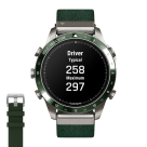 Спортивные часы Garmin MARQ Golfer (Gen 2), нейлоновый ремешок цвета «сосновый лес», силиконовый ремешок цвета «сосновый лес»
