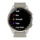 Спортивные часы Garmin Approach S50, нейлоновый браслет ComfortFit цвета «слоновая кость»