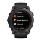 Спортивные часы Garmin fenix 7X Pro Sapphire Solar Edition, 51 мм, чёрный силиконовый ремешок - фото 7