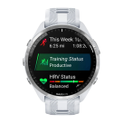 Спортивные часы Garmin Forerunner 965, силиконовый ремешок цвета «Уайтстоун»/«серая пудра» - фото 8