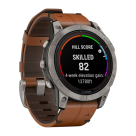 Спортивные часы Garmin fenix 7 Pro Sapphire Solar Edition, 47 мм, каштановый кожаный ремешок, чёрный силиконовый ремешок - фото 13