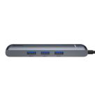 Многопортовый адаптер Baseus Mechanical Eye с кабель-коннектором USB-C (USB-C PD 87 Вт, 3 USB-A 3.0, HDMI 4K 30 Гц, Gigabit Ethernet) - фото 4