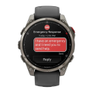 Cпортивные часы Garmin fenix 8 Pro, 47 мм, AMOLED, титан с DLC, сапфир, каштановый кожаный ремешок, силиконовый ремешок цвета «графитовый/чёрный» - фото 9
