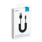 Спиральный дата-кабель Deppa Lightning/USB-A (1,5 м, 2 А, 480 Мбит/с) - фото 2
