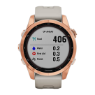 Спортивные часы Garmin fenix 7S Solar Edition, 42 мм, светло-песочный силиконовый ремешок - фото 11