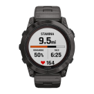 Спортивные часы Garmin fenix 7X Pro Sapphire Solar Edition, 51 мм, титановый блочный браслет, чёрный силиконовый ремешок - фото 9
