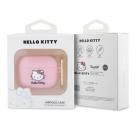 Силиконовый чехол с карабином CG Mobile Hello Kitty «Объёмная мордочка» для AirPods 3-го поколения - фото 12