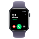 Часы Apple Watch SE 3, 44 мм, алюминий цвета «тёмная ночь», ремешок Sport Band цвета «фиолетовый туман» (2025)