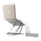 Регулируемая складная металлическая подставка и USB-хаб CABLETIME для MacBook Air и Pro 13–16" - фото 2