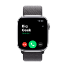 Часы Apple Watch Series 11, 42 мм, алюминий серебристого цвета, браслет Sport Loop тёмно-серого цвета