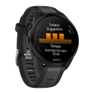 Спортивные часы Garmin Forerunner 165, силиконовый ремешок цвета чёрный/синевато-серый - фото 5
