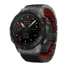 Спортивные часы Garmin MARQ Athlete (Gen 2) Performance Edition, гибридный блочный браслет, силиконовый ремешок цвета «красная плазма» - фото 4