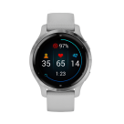 Спортивные часы Garmin Venu 2S, 40 мм, силиконовый ремешок туманно-серого цвета