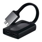 Переходник Satechi USB-C — 2 HDMI 2.0, USB-C - фото 2