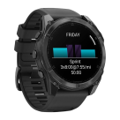 Умные спортивные часы Garmin fenix 8, 51 мм, AMOLED, сталь, силиконовый ремешок чёрного цвета - фото 2