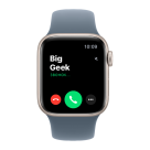 Часы Apple Watch SE 3, 40 мм, алюминий цвета «сияющая звезда», ремешок Sport Band цвета «якорный синий» (2025)