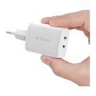 Сетевое зарядное устройство Deppa мощностью 45 Вт (2 USB-C) (GaN) - фото 2