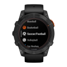 Спортивные часы Garmin fenix 7 Pro Solar Edition, 47 мм, чёрный силиконовый ремешок - фото 2