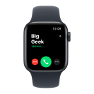 Часы Apple Watch SE 3, 40 мм, алюминий цвета «тёмная ночь», ремешок Sport Band цвета «морской синий» (2026)