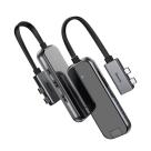 Многопортовый адаптер Baseus с двойным коннектором USB-C (USB-C PD 100 Вт, 2 USB-A 3.0, SD, microSD, 2 HDMI 4K 30 Гц, Gigabit Ethernet)