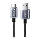 Кабель с оплёткой и ремешком ORICO USB-A — USB-C (USB 2.0) (1 м) (GQA66) - фото 2