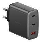 Сетевое зарядное устройство Energea AmpCharge GaN100 мощностью 100 Вт (2 USB-C, USB-A) (GaN)