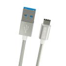 Дата-кабель с нейлоновой оплёткой Interstep USB-C/USB-A 3.0 (0,2 м, 3 А, 5 Гбит/с) - фото 2