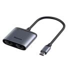 Многопортовый адаптер Baseus с одинарным коннектором USB-C (USB-C PD 60 Вт, 2 HDMI 4K) - фото 3