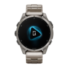 Спортивные часы Garmin fenix 8, 47 мм, AMOLED, титановый блочный браслет, силиконовый ремешок цвета чёрный/«серая галька» - фото 3