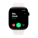 Часы Apple Watch Series 11, 46 мм, алюминий цвета «чёрный оникс», ремешок Sport Band цвета «светлые румяна»